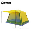 4.8kg yellow outdoor camping Four-sided tent